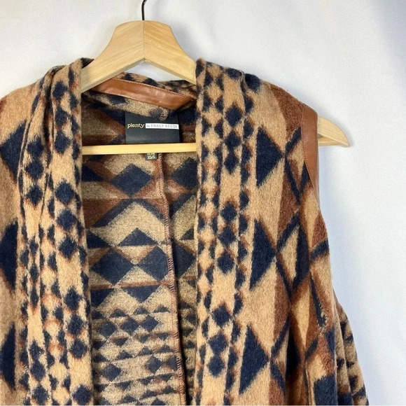 Plenty by Tracy Reese Canton Brown Boho Wool Fringe Vest XS/S - Picture 5 of 8